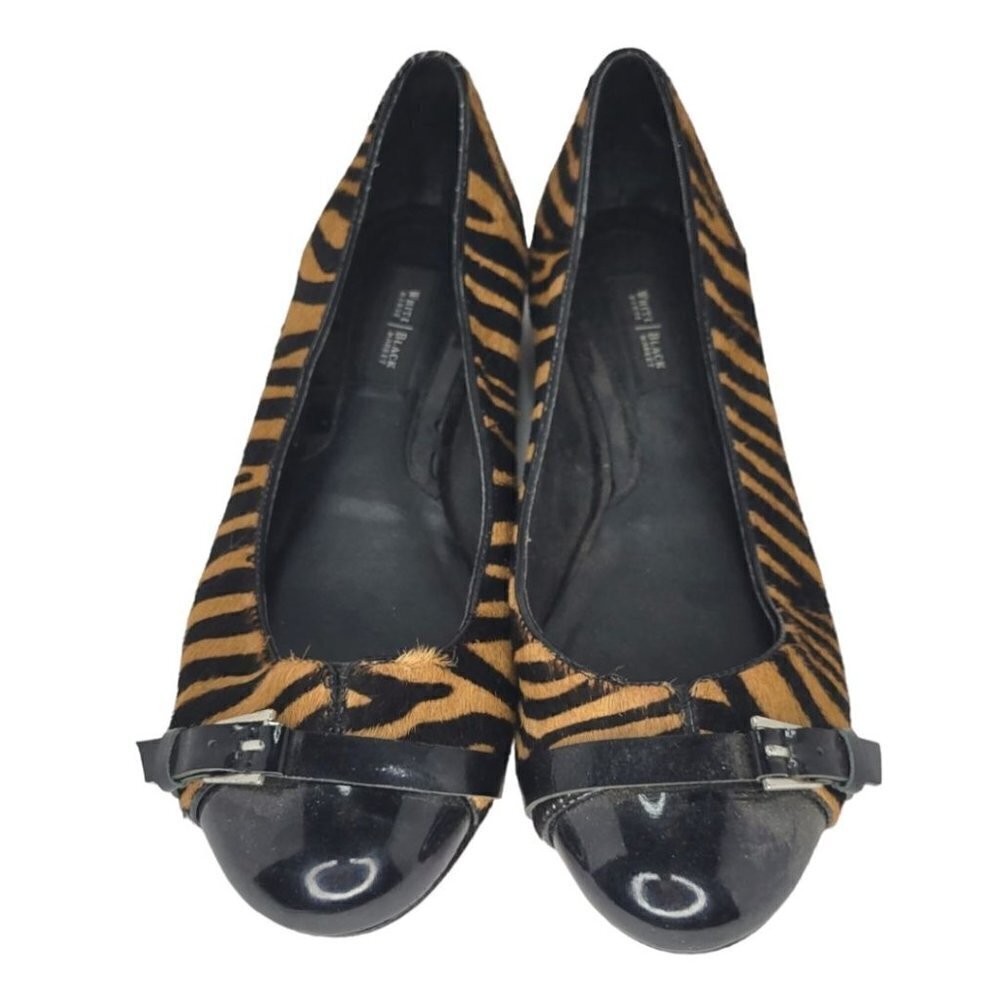 WHBM Barcelona Cowhide Tiger Print Ballet Flats 7.5 - Picture 3 of 9